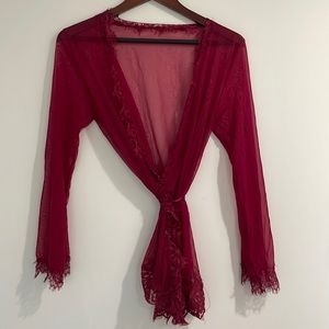 Sheer lingerie robe